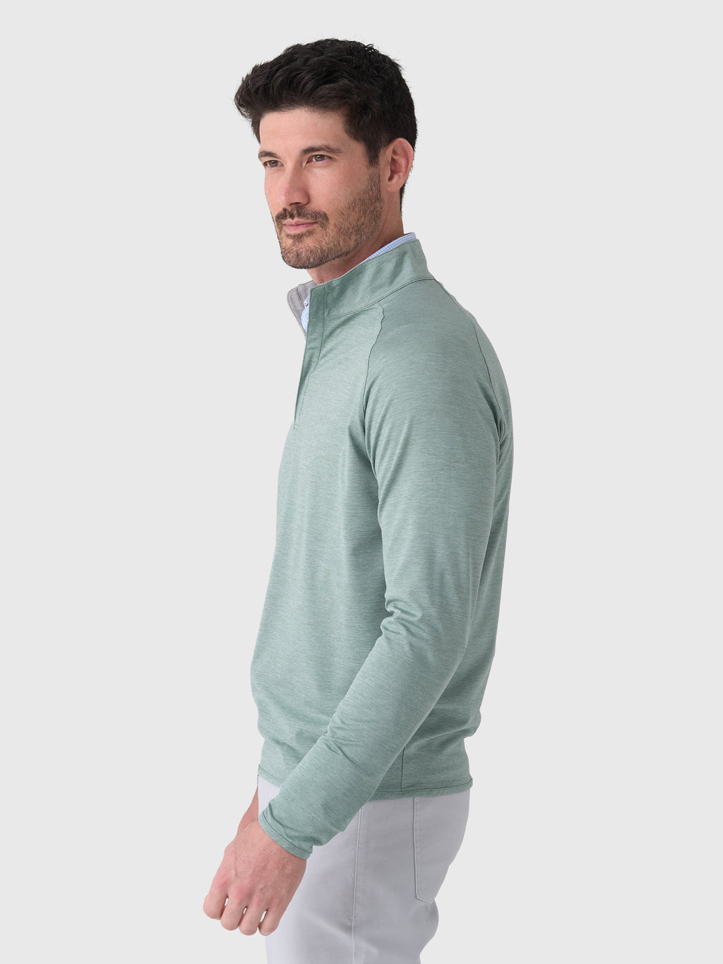 Peter Millar Crown Crafted Men's Stealth Performance Quarter-Zip - Saint Bernard
