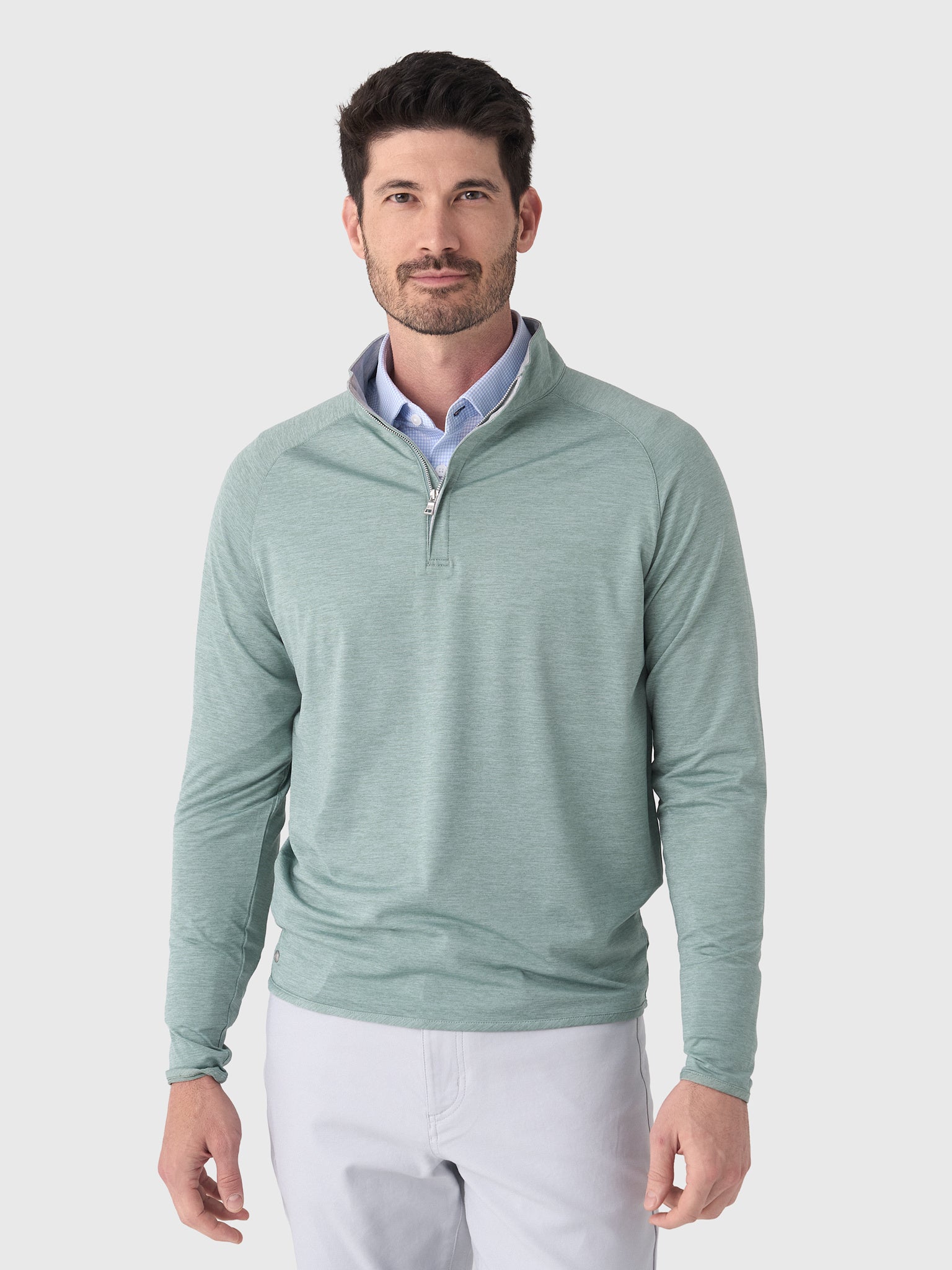 Peter Millar Crown Crafted Men's Stealth Performance Quarter-Zip - Saint Bernard