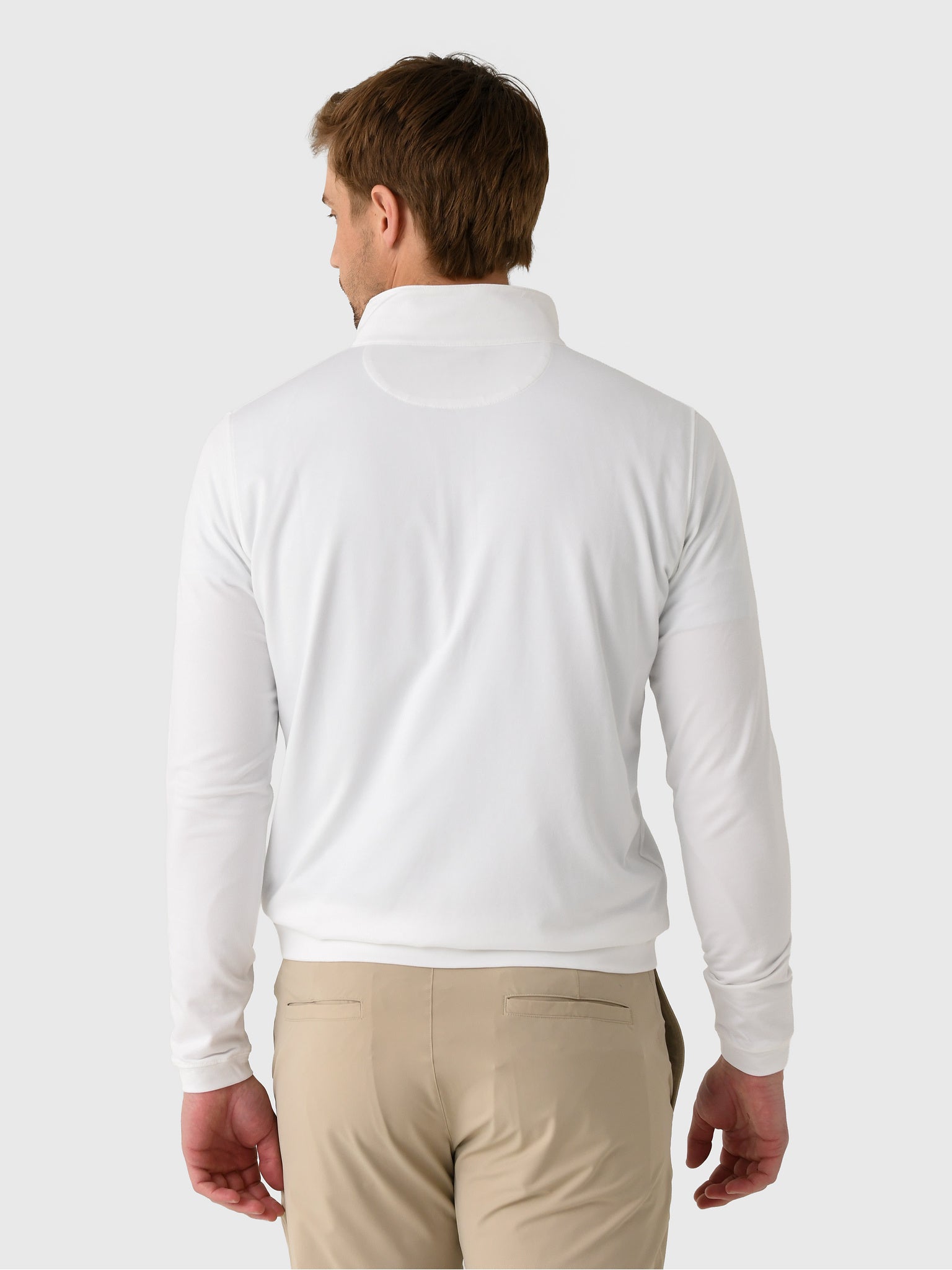 Peter Millar Crown Crafted Men's Albatross Cotton-Blend Piqué Quarter-Zip - Saint Bernard