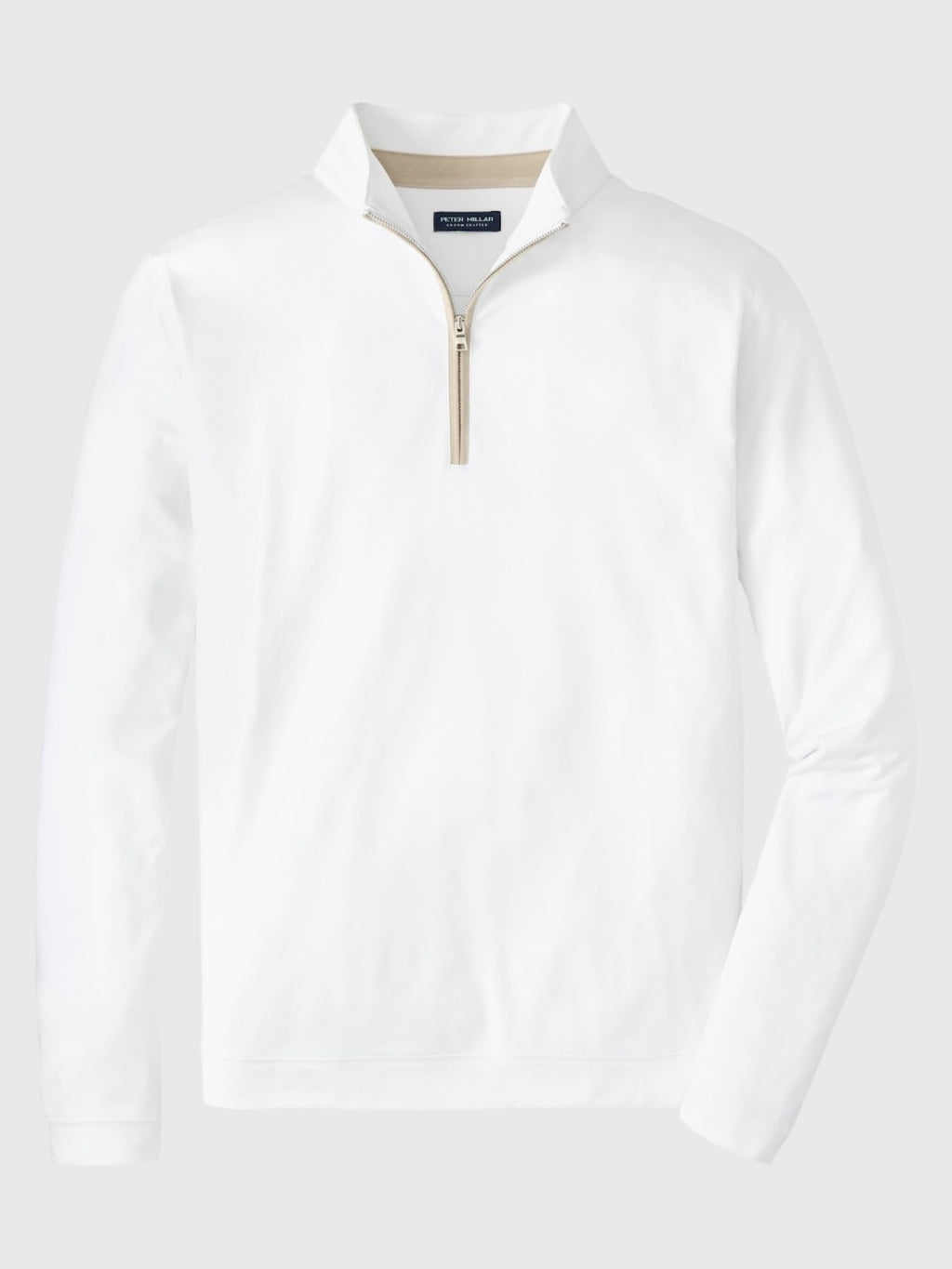 Peter Millar Crown Crafted Men's Albatross Cotton-Blend Piqué Quarter-Zip - Saint Bernard