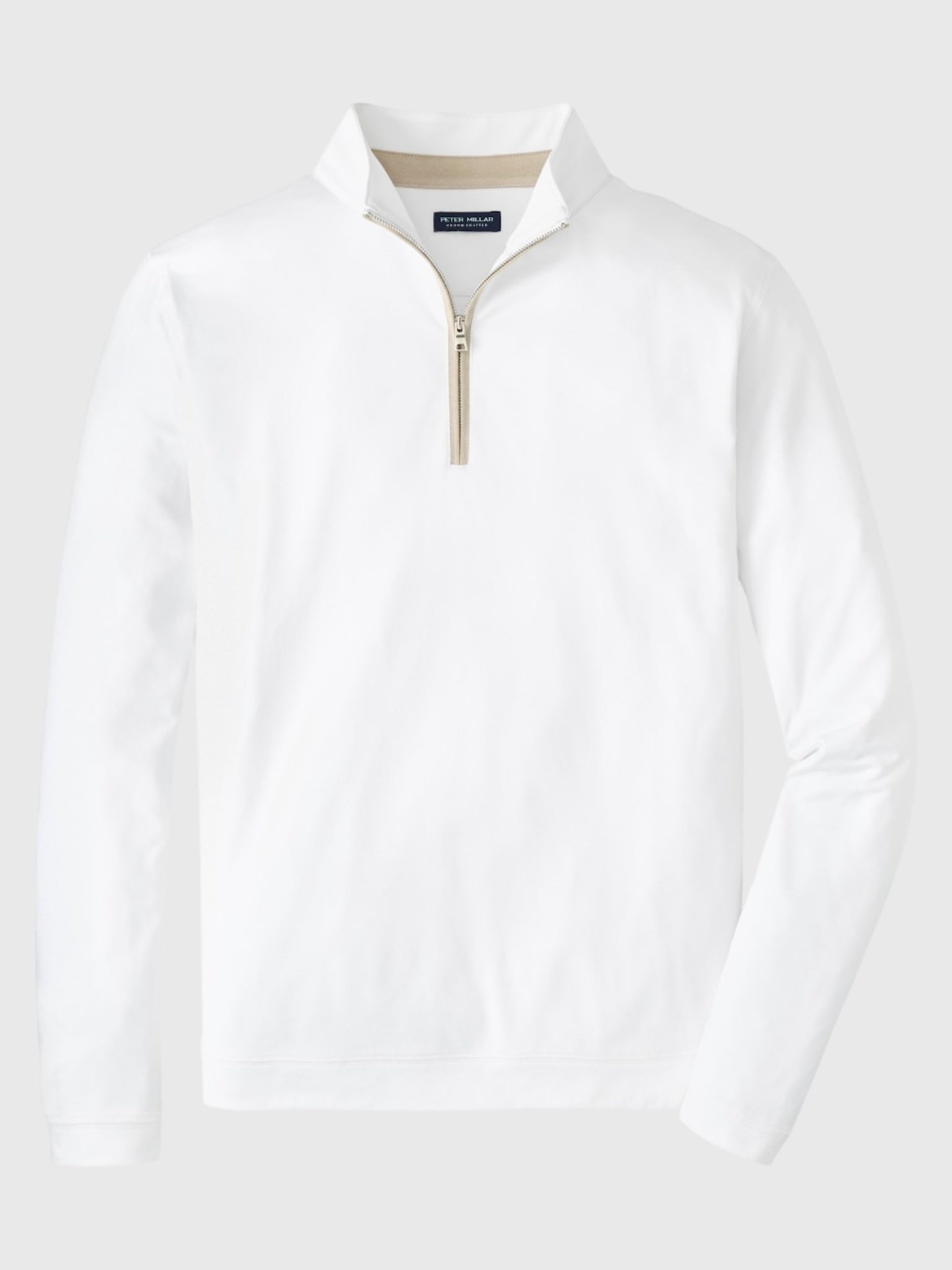 Peter Millar Crown Crafted Men's Albatross Cotton-Blend Piqué Quarter-Zip - Saint Bernard