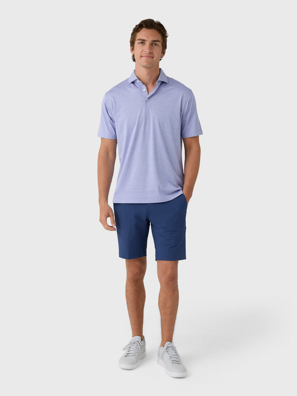 Peter Millar Crown Crafted Men's Excursionist Flex Polo - Saint Bernard