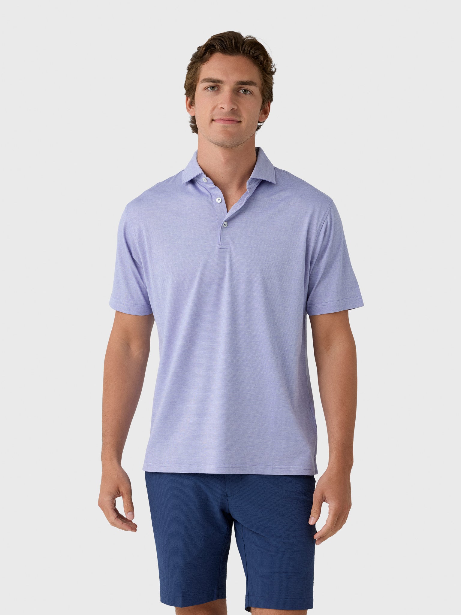 Peter Millar Crown Crafted Men's Excursionist Flex Polo - Saint Bernard