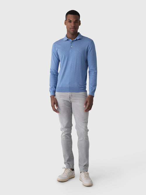 Peter Millar Crown Crafted Men's Mariner Sea Island Cotton Sweater Polo