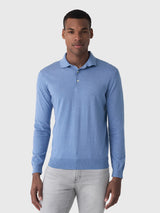 Peter Millar Crown Crafted Men's Mariner Sea Island Cotton Sweater Polo - Saint Bernard
