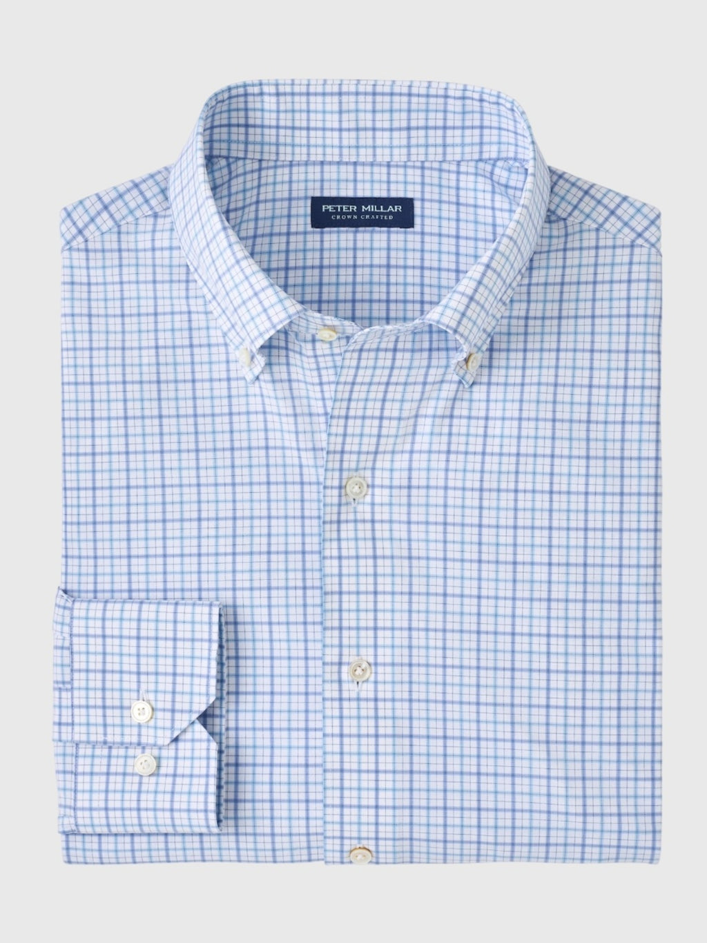 Peter Millar Crown Crafted Men's Canal Performance Poplin Sport Shirt - Saint Bernard