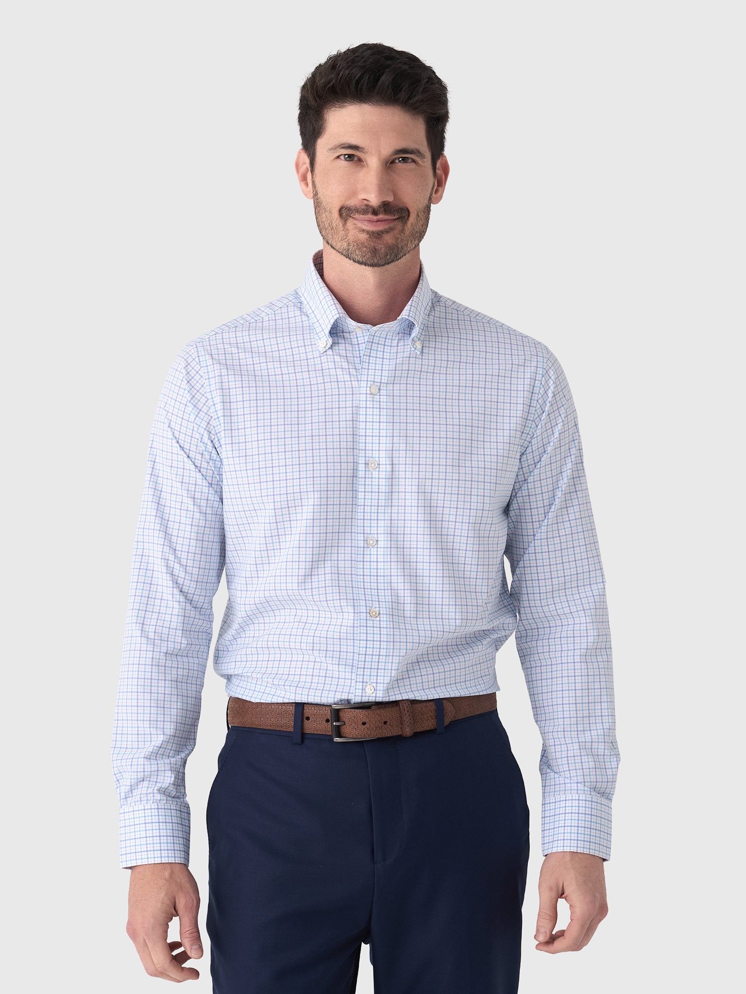 Peter Millar Crown Crafted Men's Canal Performance Poplin Sport Shirt - Saint Bernard