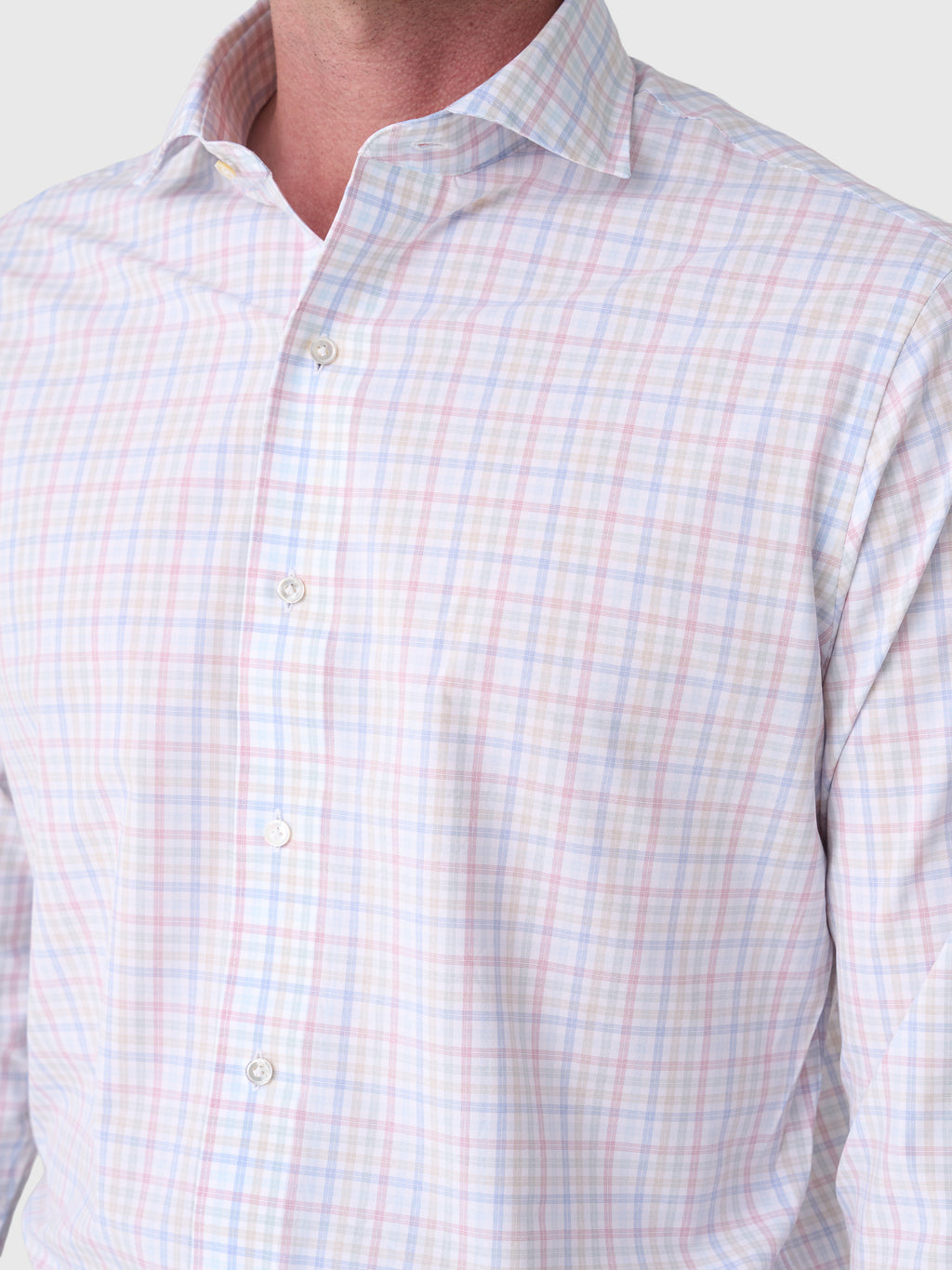 Peter Millar Crown Crafted Men's Basin Performance Poplin Sport Shirt - Saint Bernard