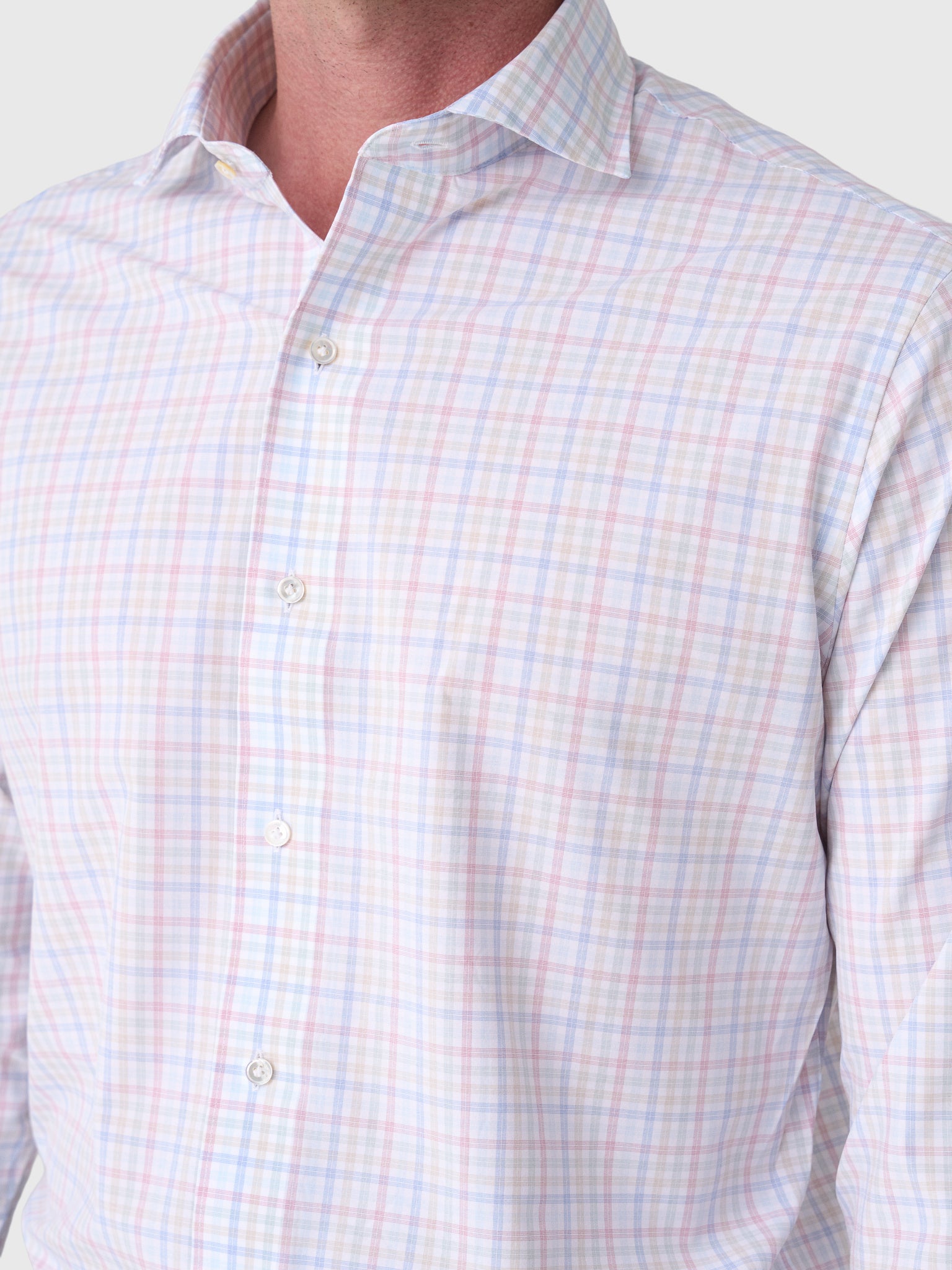 Peter Millar Crown Crafted Men's Basin Performance Poplin Sport Shirt - Saint Bernard