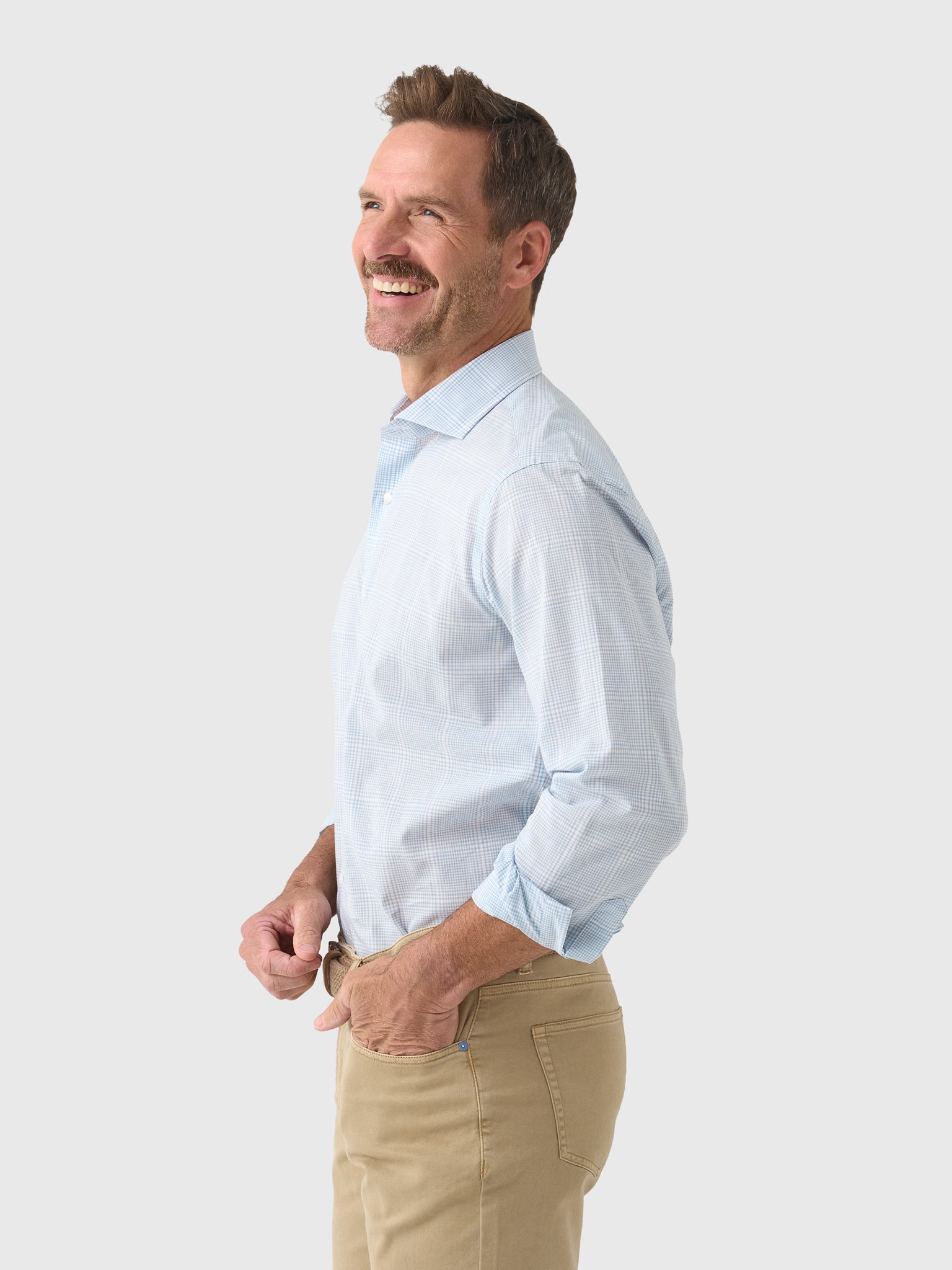 Peter Millar Crown Crafted Men's Urbino Italian Poplin Sport Shirt - Saint Bernard