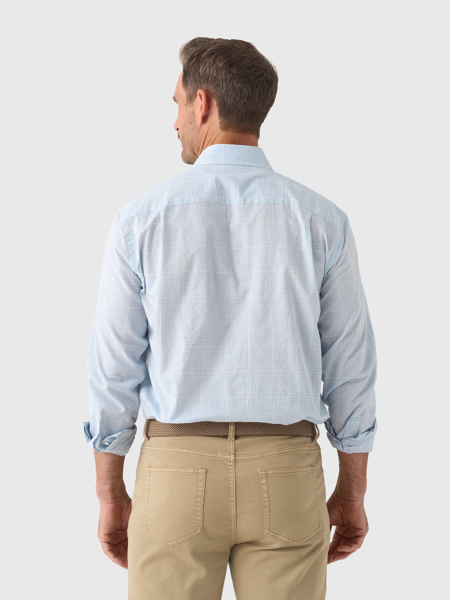 Peter Millar Crown Crafted Men's Urbino Italian Poplin Sport Shirt - Saint Bernard
