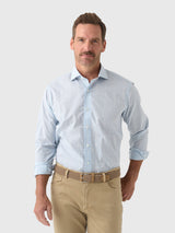 Peter Millar Crown Crafted Men's Urbino Italian Poplin Sport Shirt - Saint Bernard