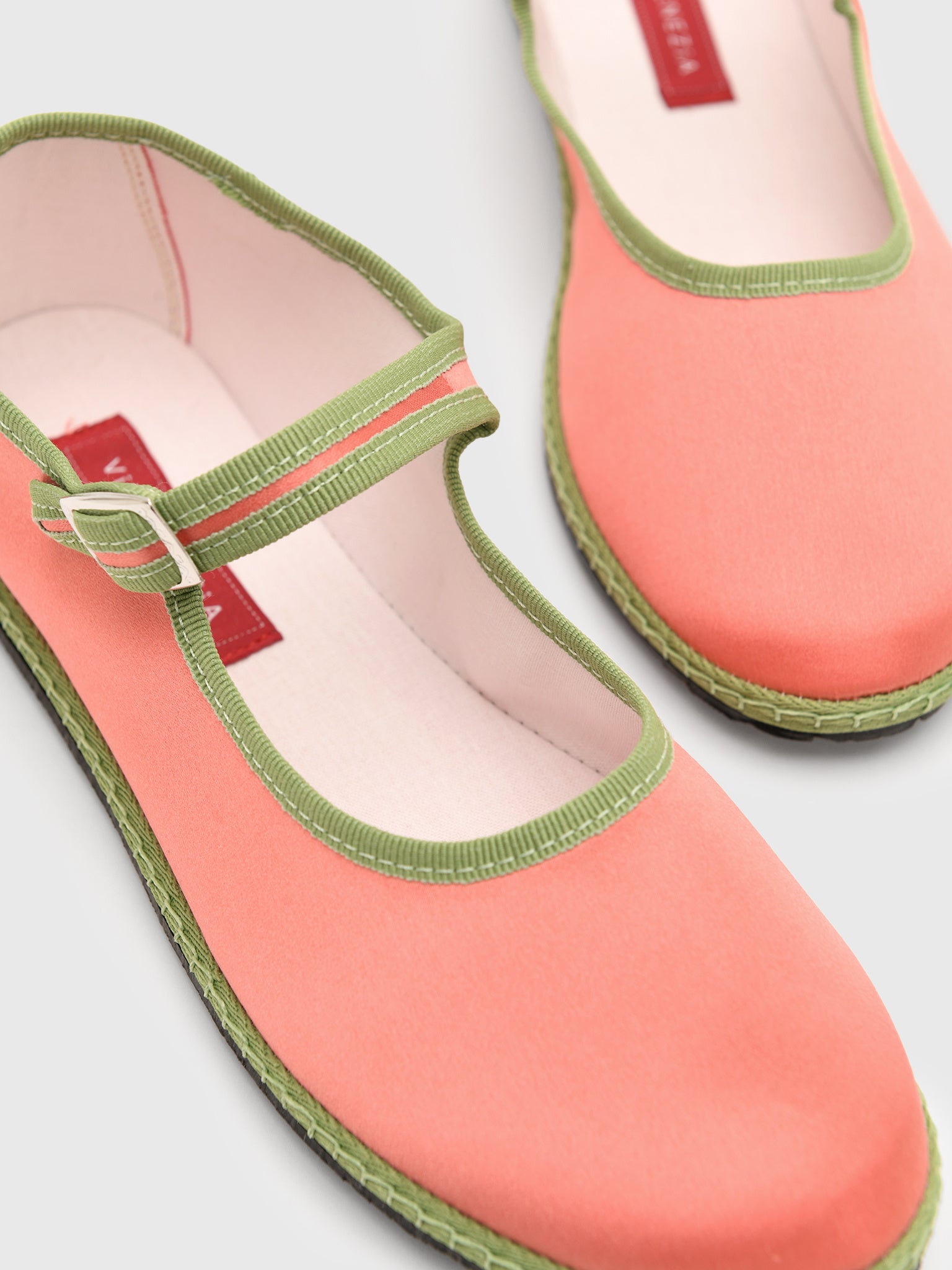 Vibi Venezia Women's Mary Jane Silk Flat - Saint Bernard