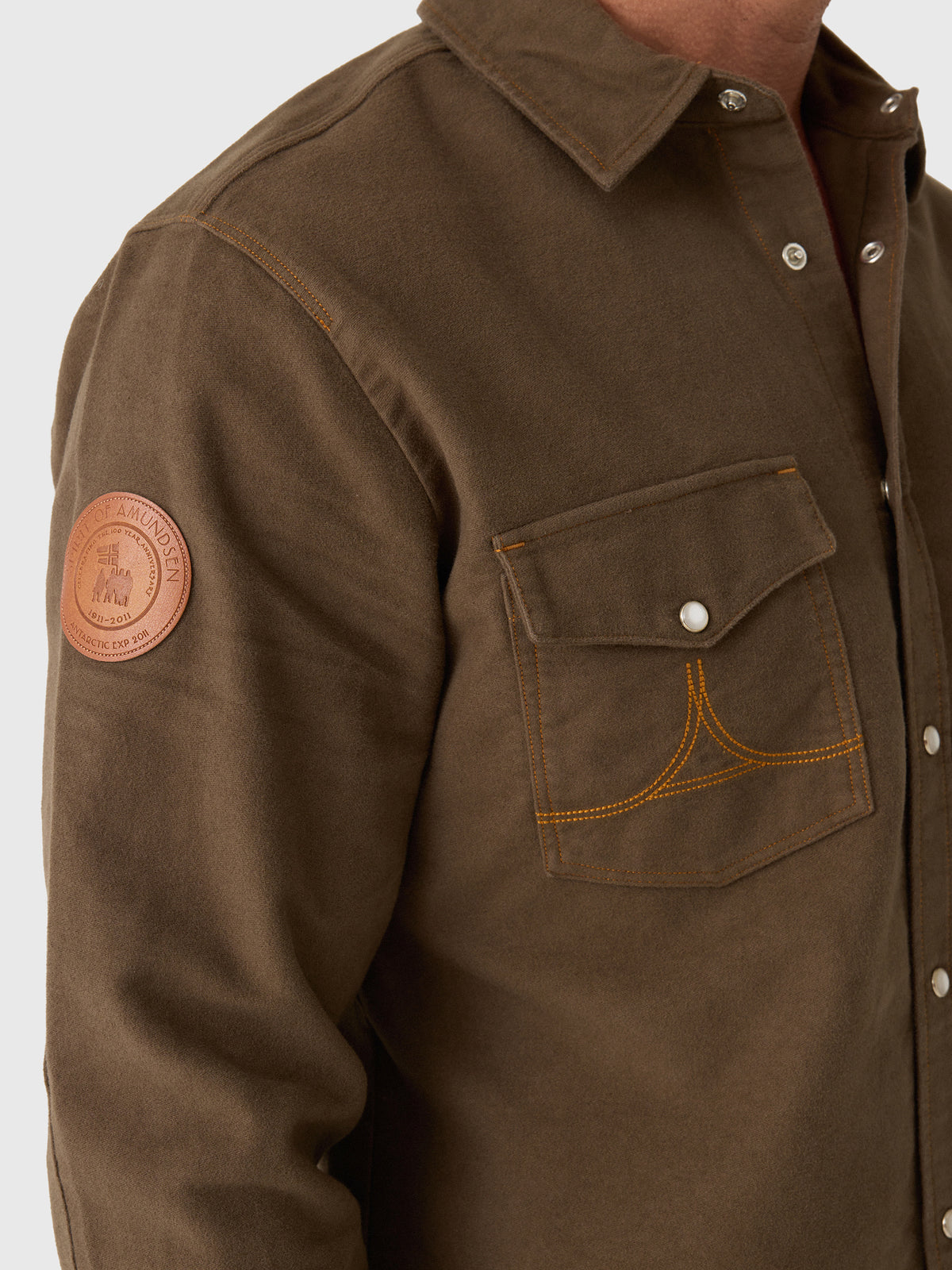 Amundsen Men's Gard Moleskin Shirt - Saint Bernard