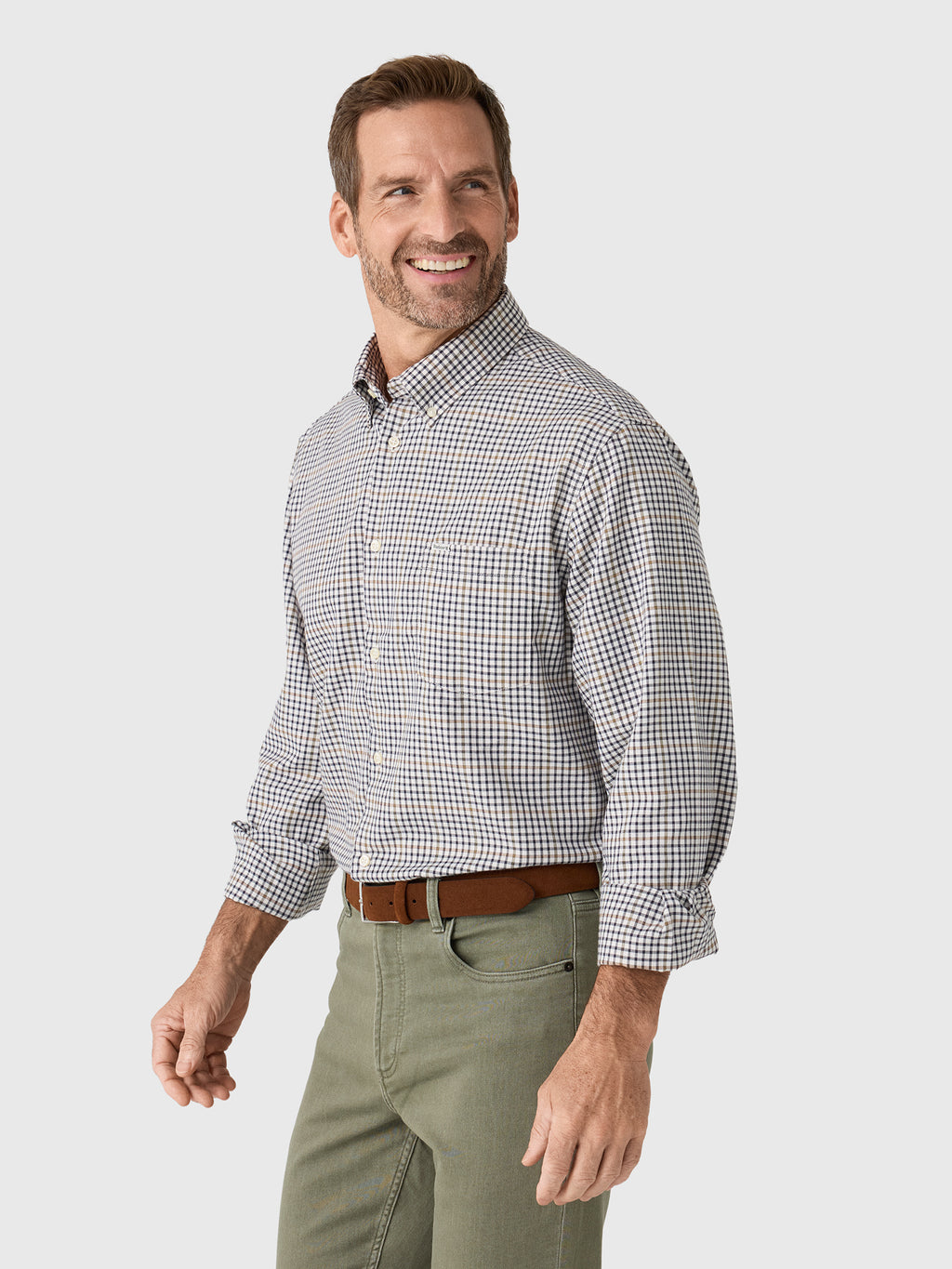 Barbour Men's Henderson Thermo Weave Long-Sleeved Shirt - Saint Bernard