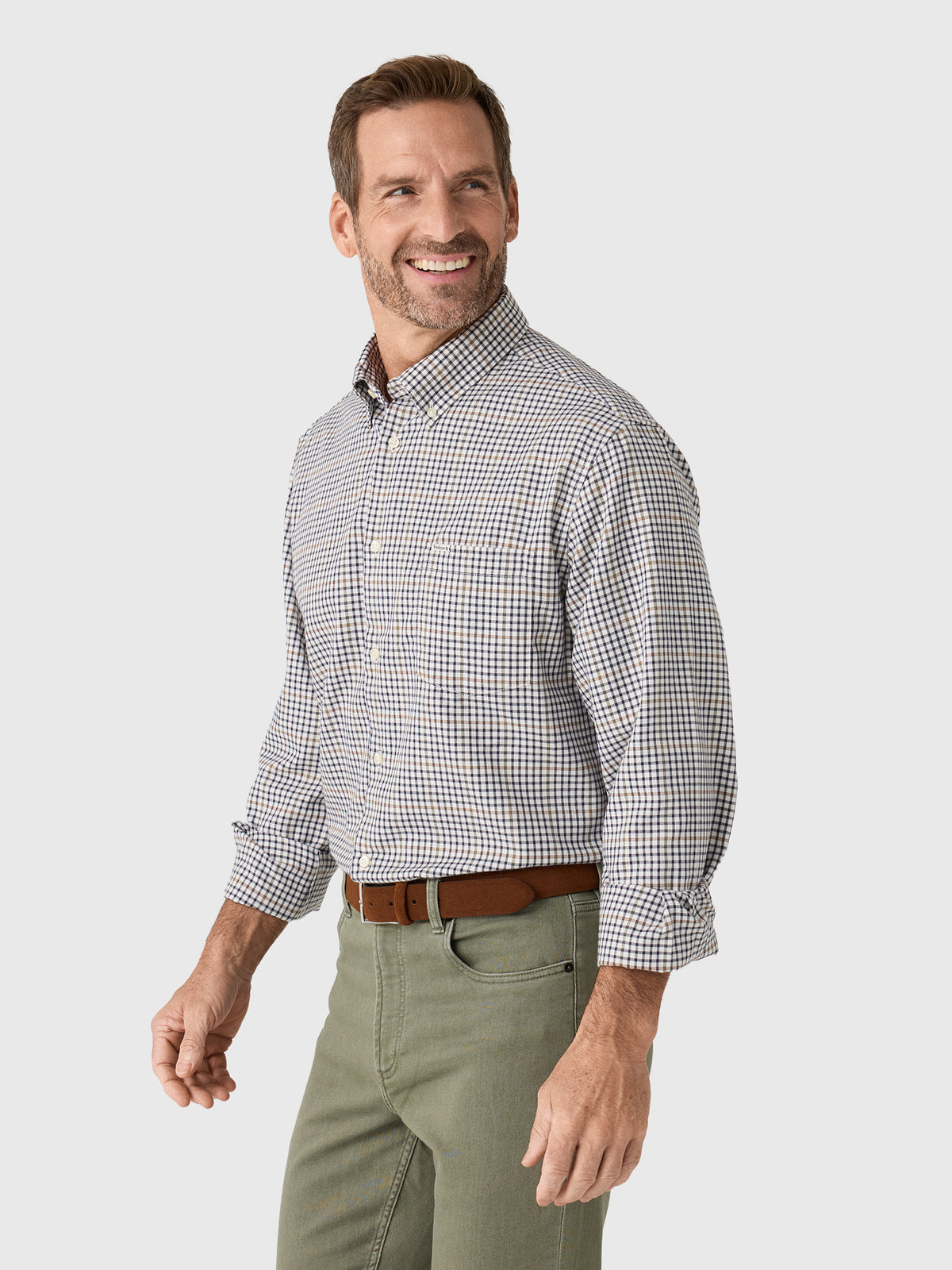 Barbour Men's Henderson Thermo Weave Long-Sleeved Shirt - Saint Bernard