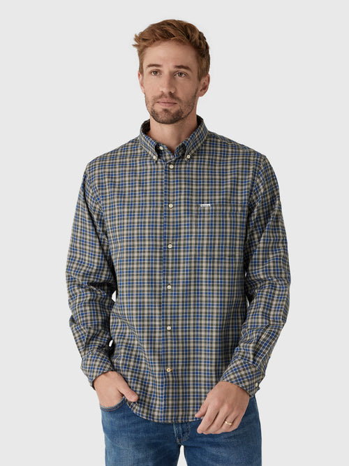 Barbour Men's Dishford Thermo-Weave Regular Fit Long-Sleeved Shirt - Saint Bernard