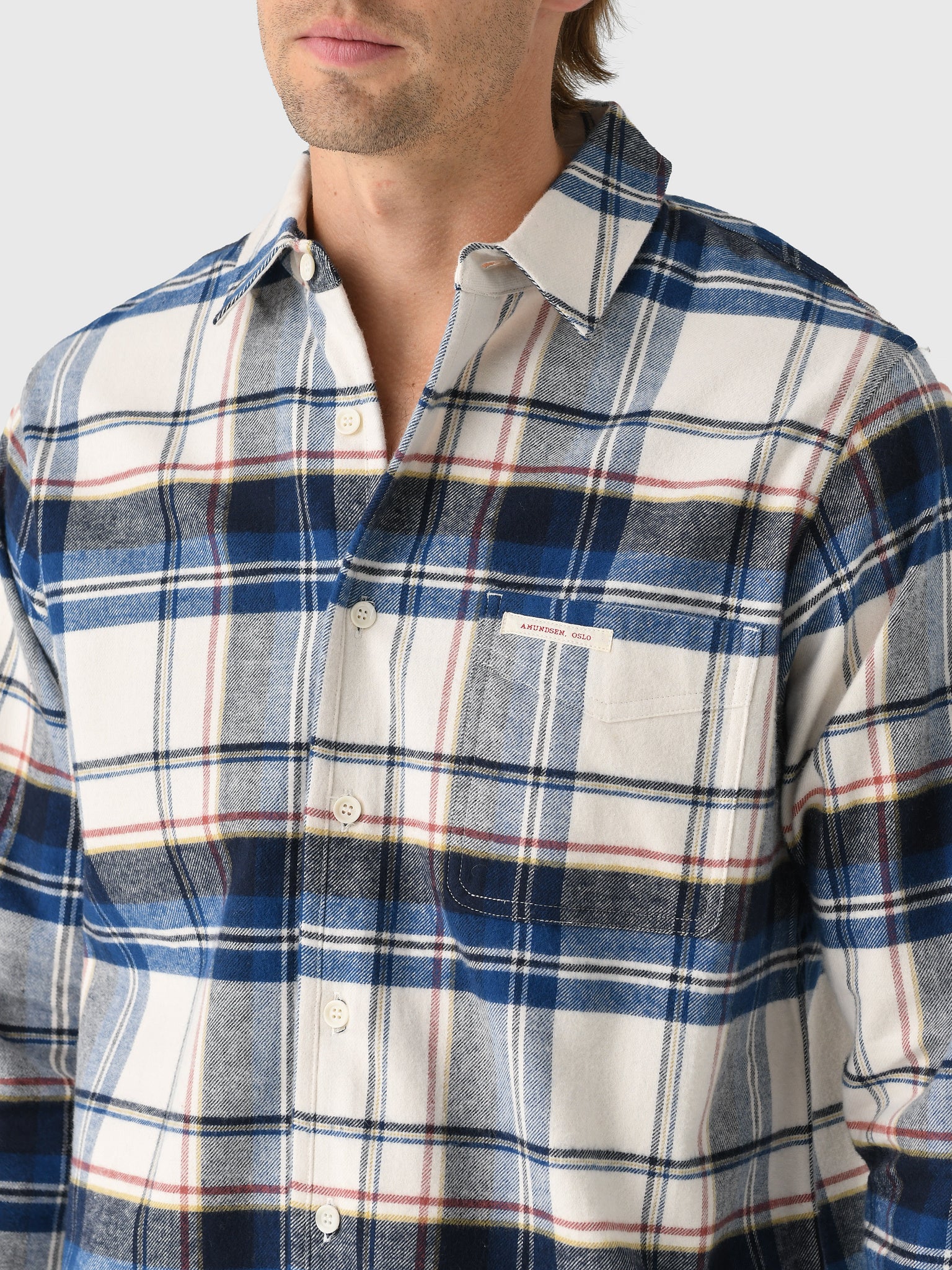 Amundsen Men's Framheim Flannel Pattern Shirt - Saint Bernard