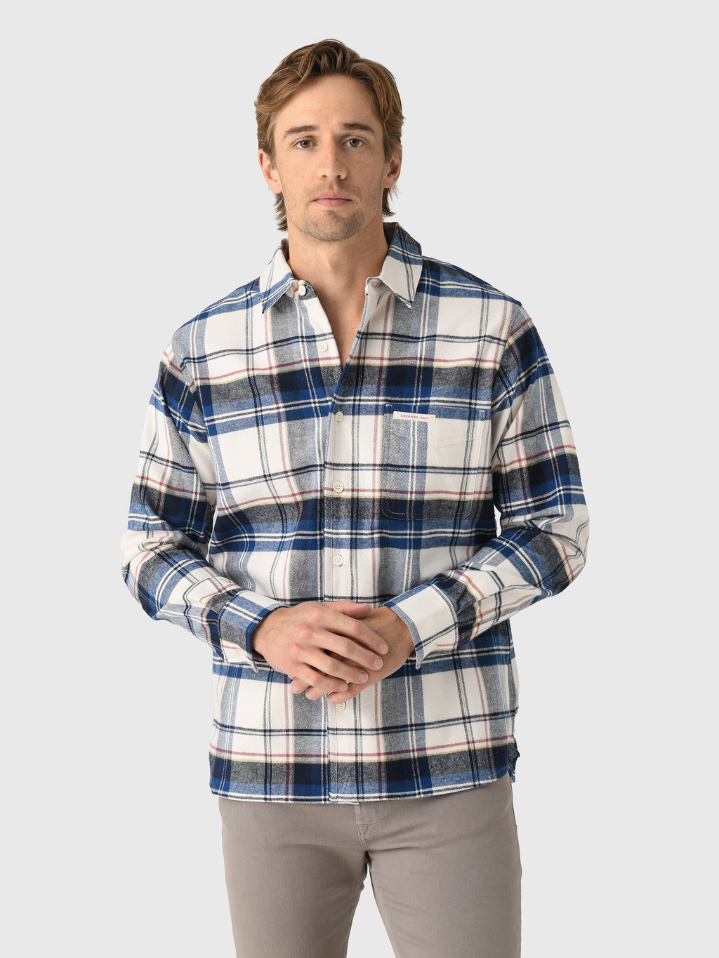 Amundsen Men's Framheim Flannel Pattern Shirt - Saint Bernard