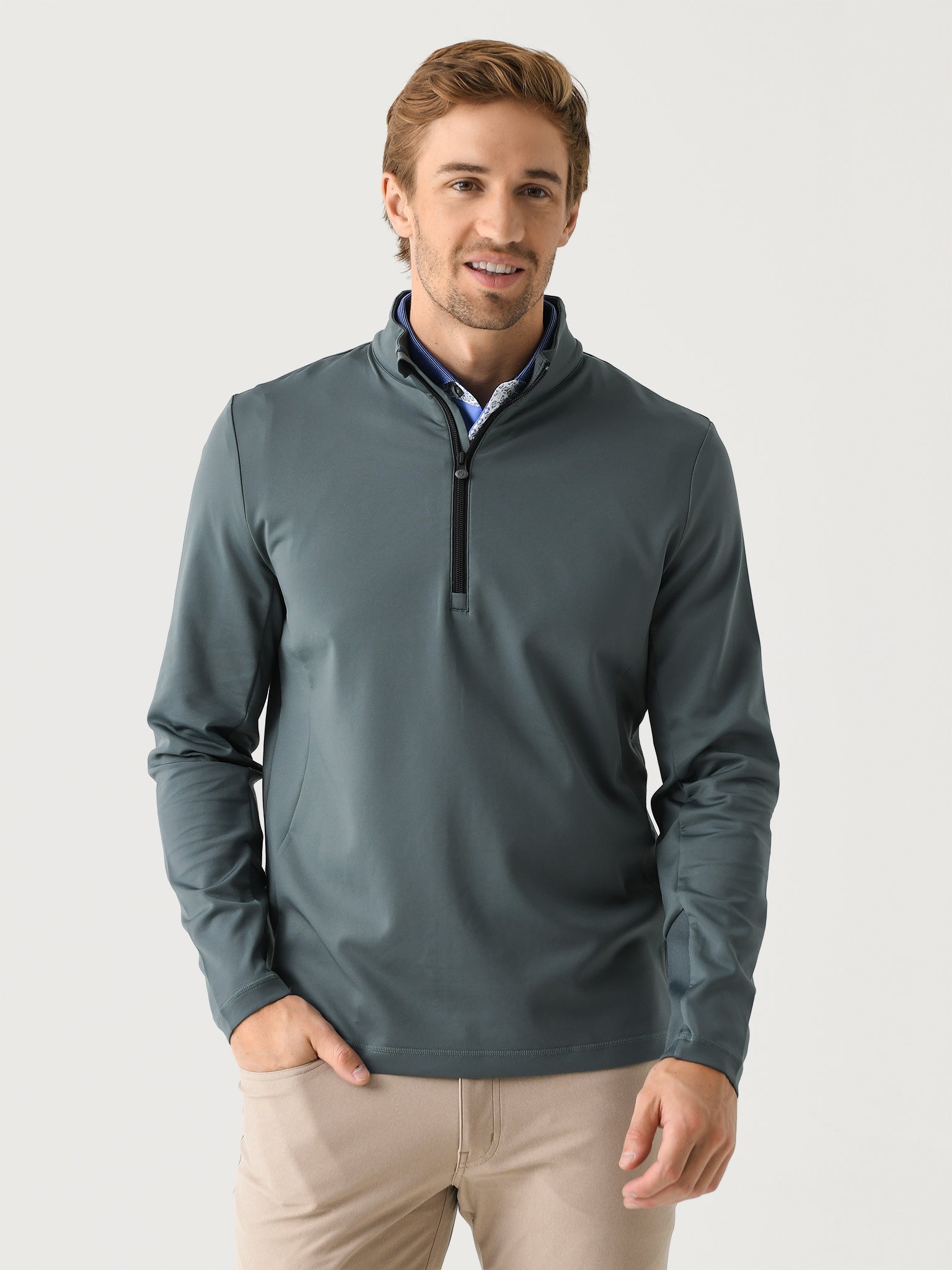 Greyson Men's Sequoia Quarter-Zip - Saint Bernard