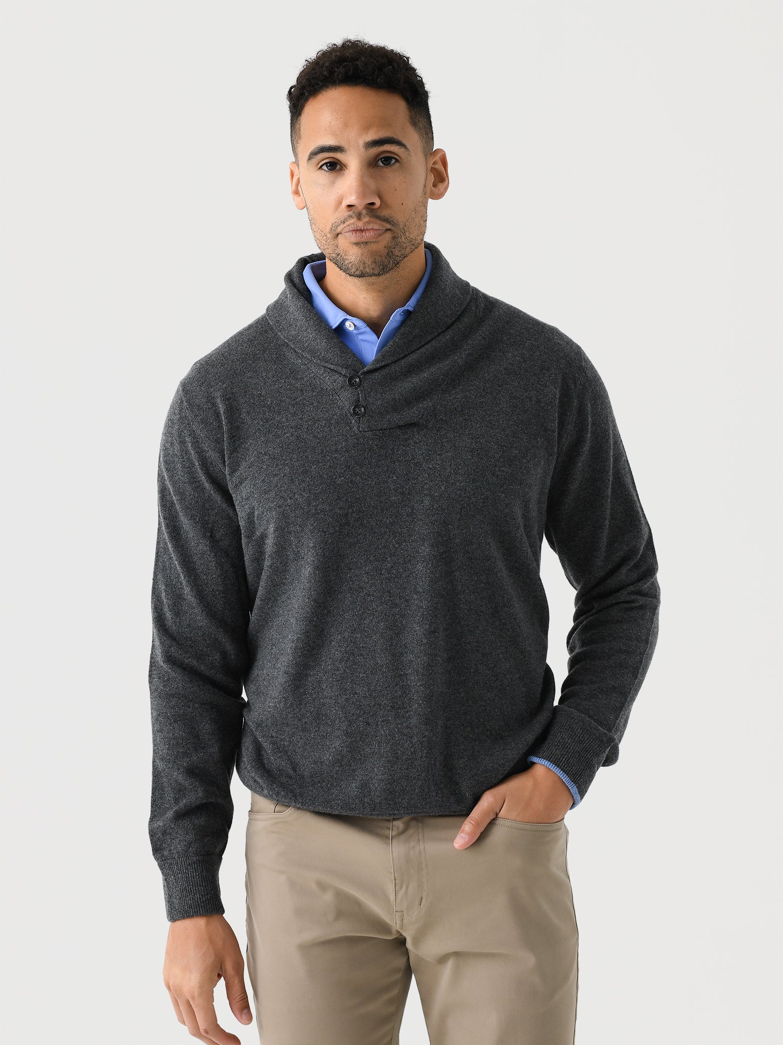 Greyson Men's Narragansett Shawl Sweater - Saint Bernard