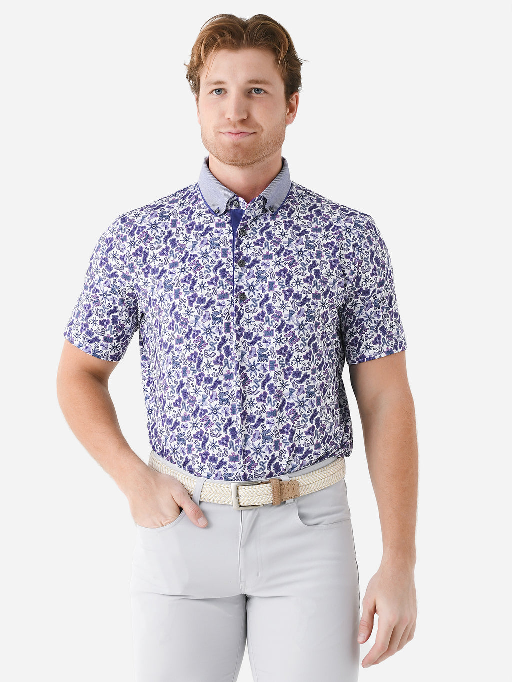 Greyson Men's Tulum Symbols Polo - Saint Bernard