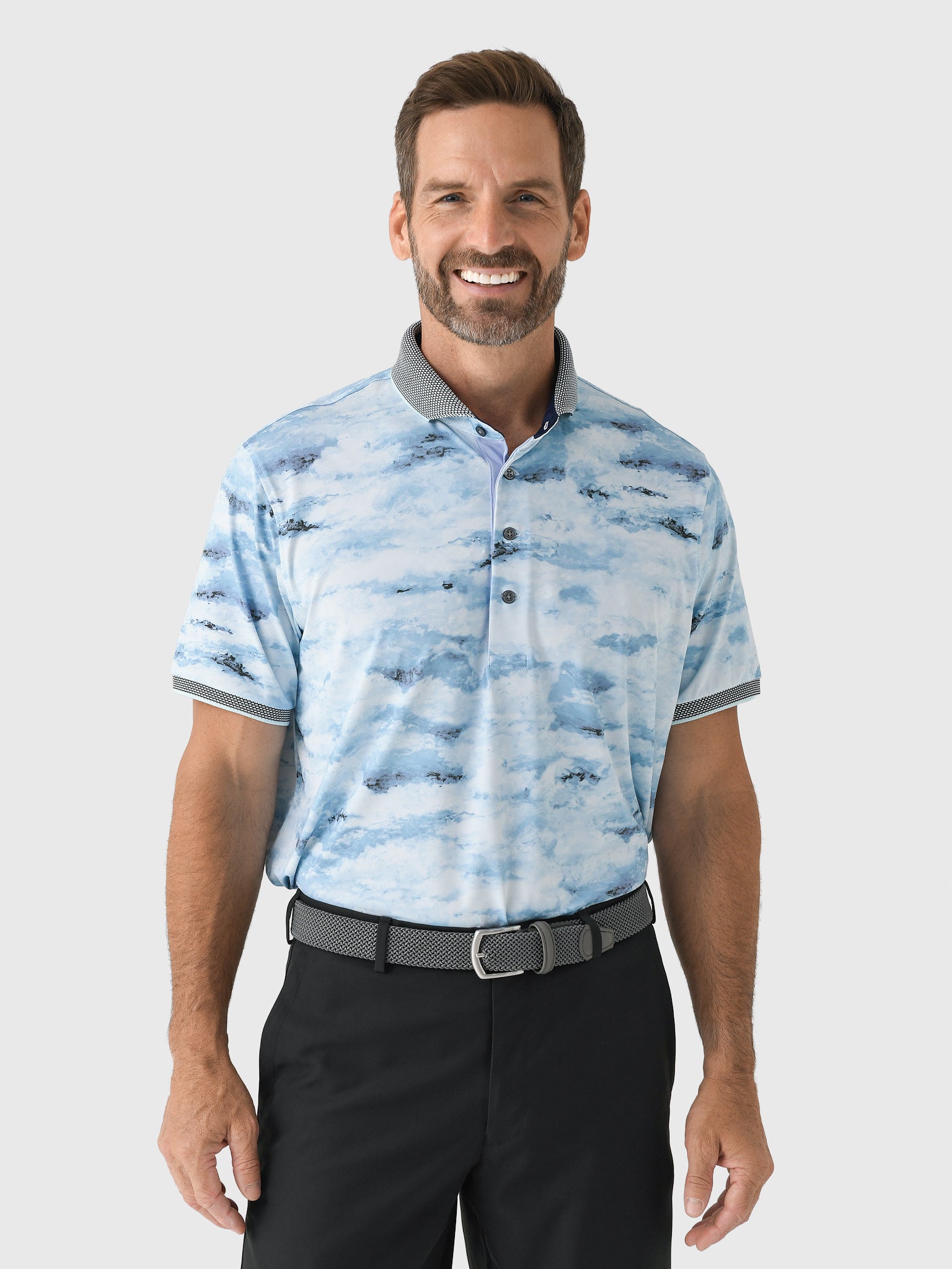 Greyson Men's Painted Clouds Polo - Saint Bernard