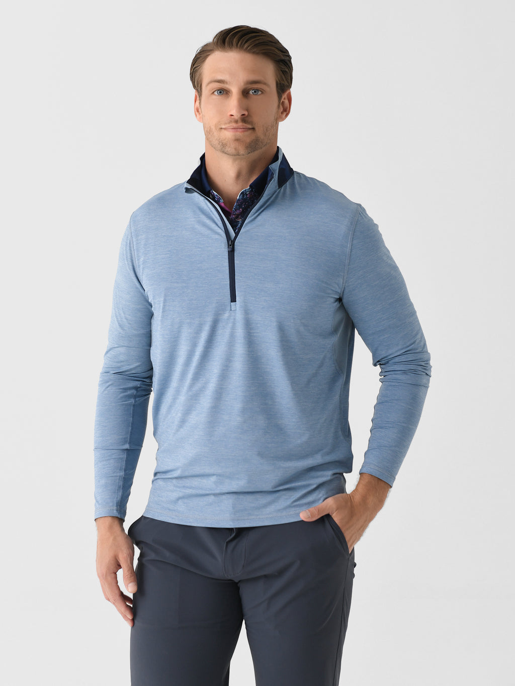 Greyson Men's Guide Sport Quarter-Zip - Saint Bernard