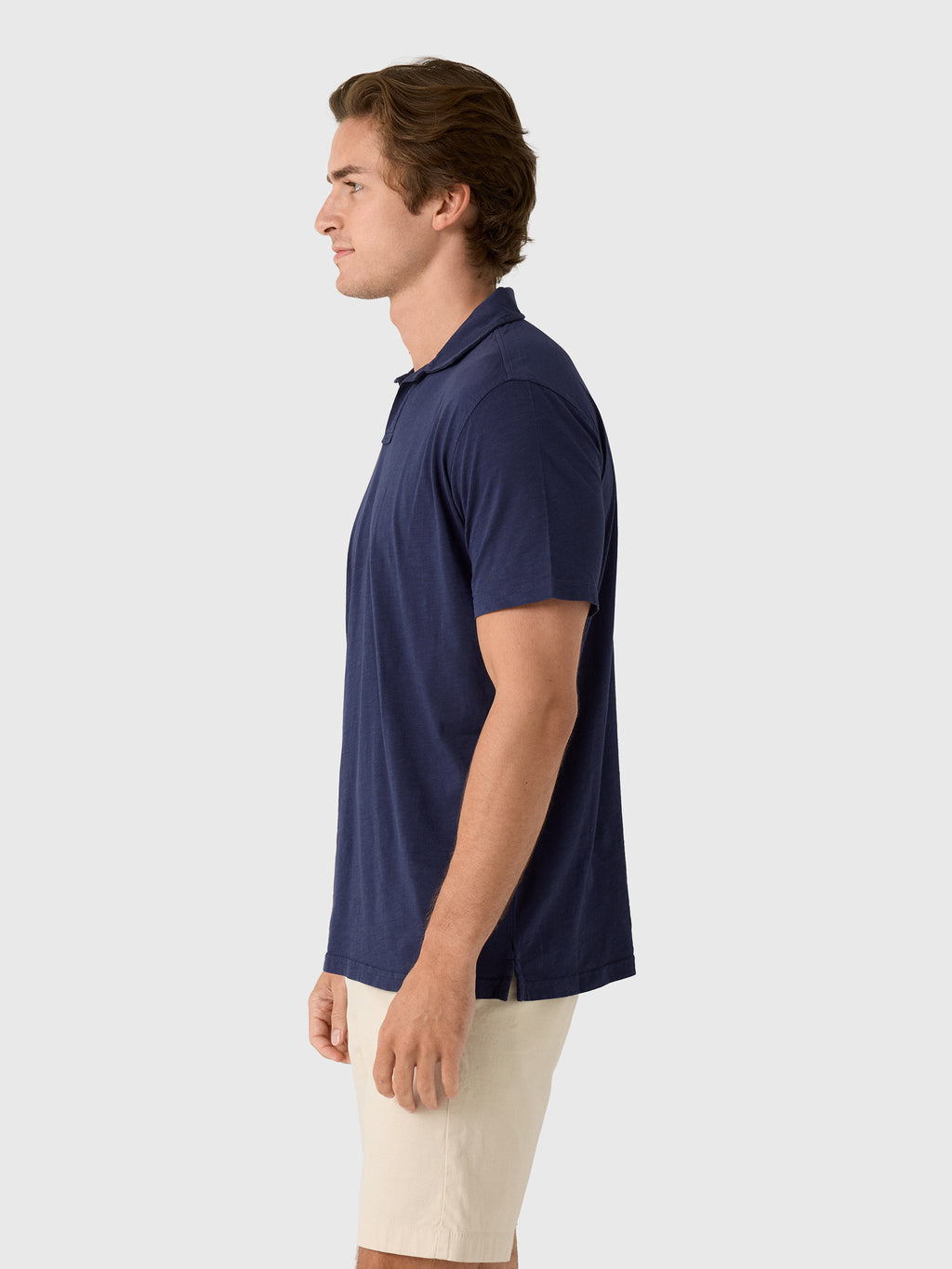 Greyson Men's Alpha Slub Johnny Collar Polo - Saint Bernard