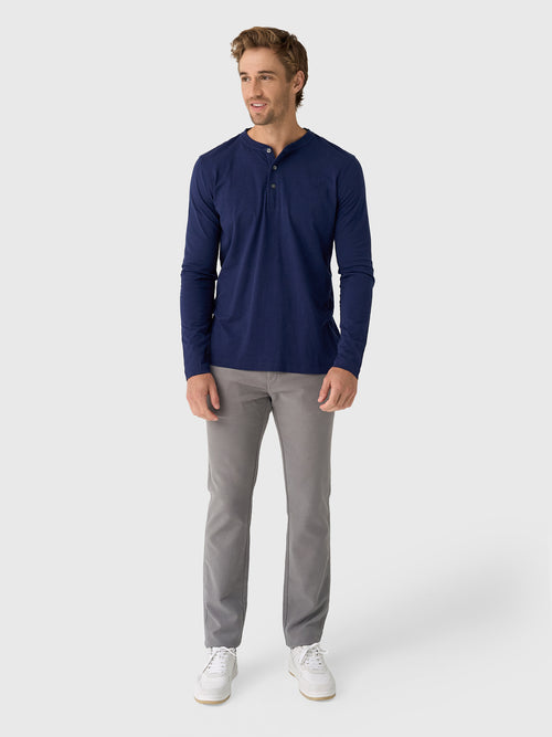 Greyson Men's Alpha Slub Long Sleeve Henley