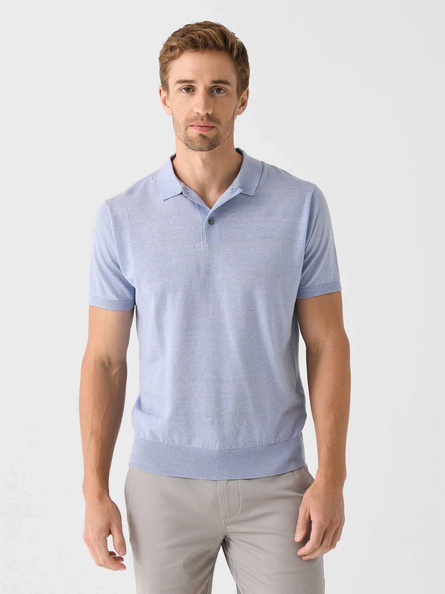 Greyson Men's Napeague Short Sleeve Sweater Polo - Saint Bernard