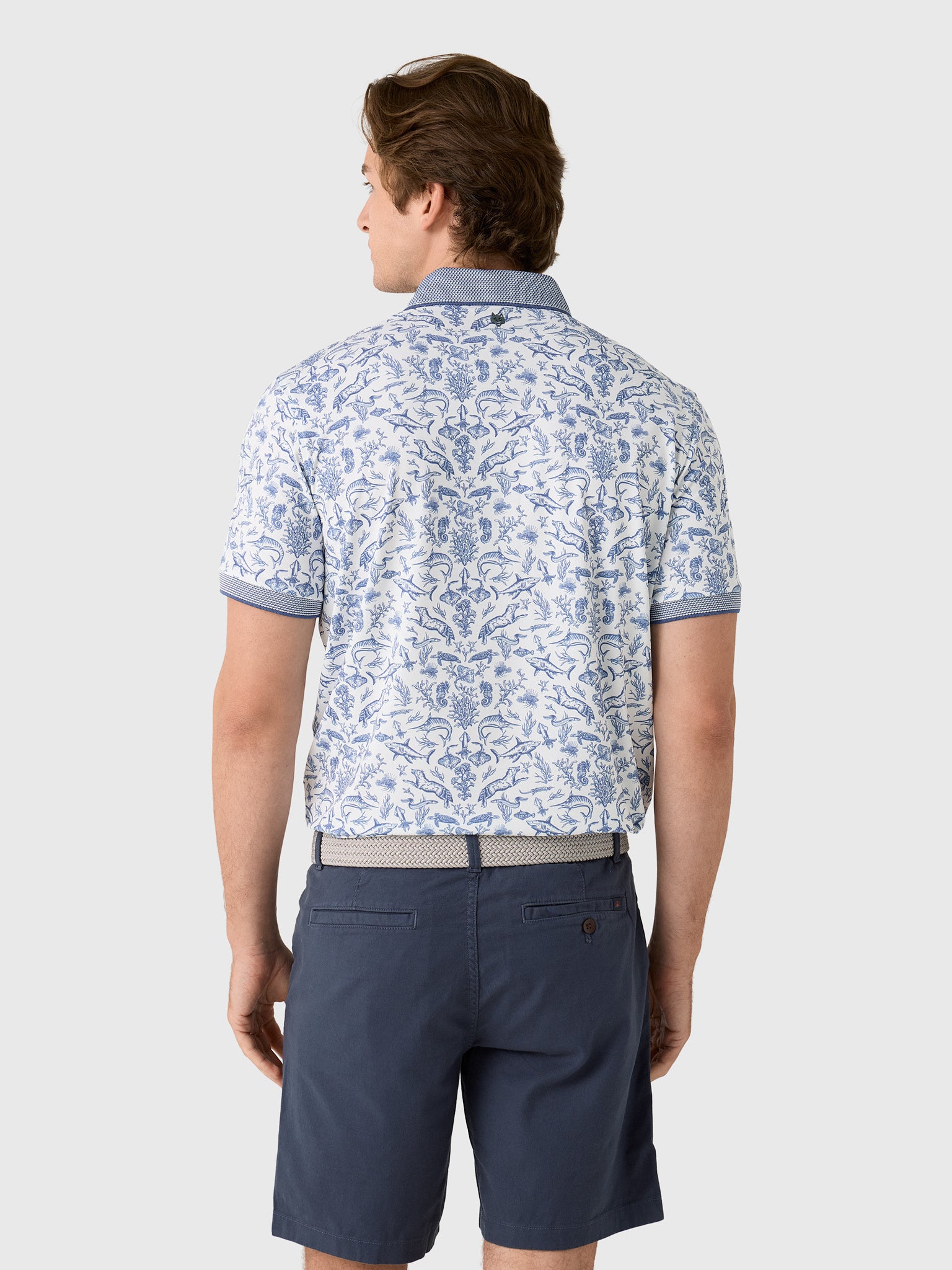 Greyson Men's Coral Curiosities Polo - Saint Bernard