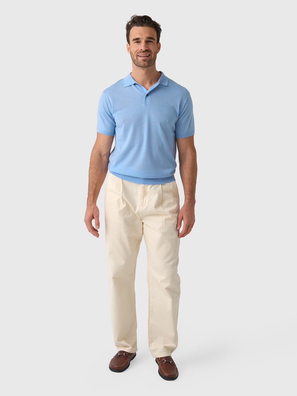 Greyson Men's Saratoga Short Sleeve Sweater Polo - Saint Bernard