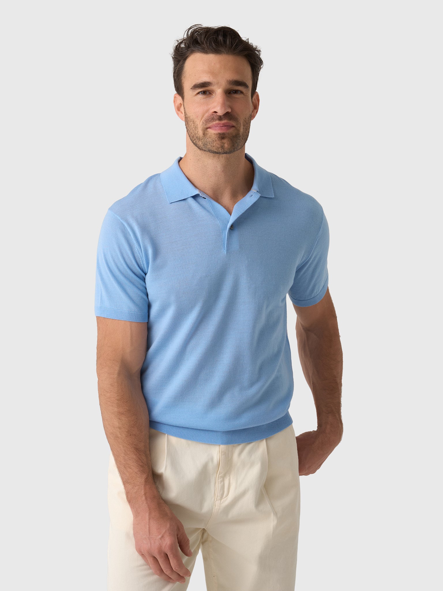 Greyson Men's Saratoga Short Sleeve Sweater Polo - Saint Bernard