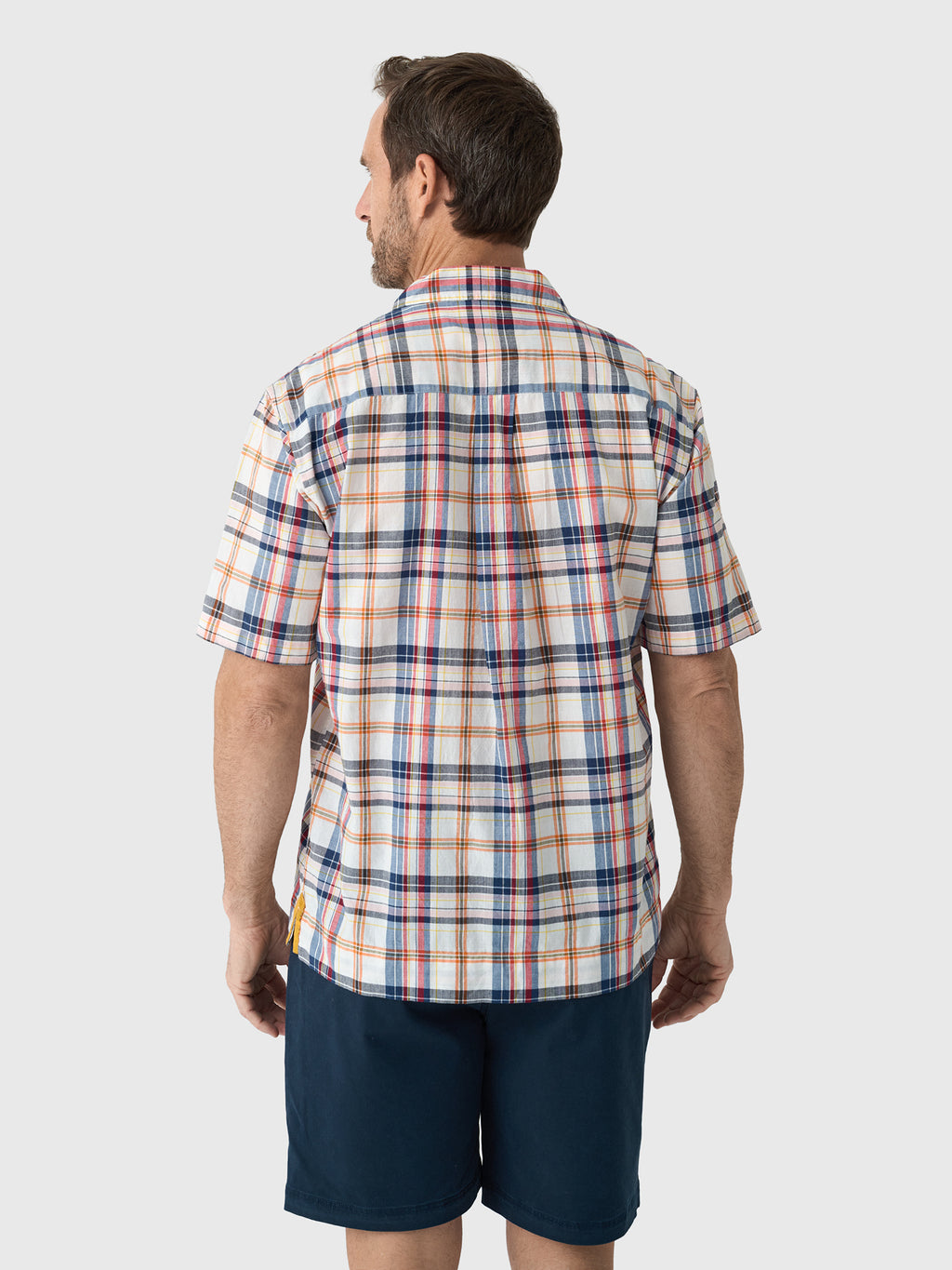 Original Madras Trading Company Men's N°30 Cuban Short Sleeve Shirt - Saint Bernard