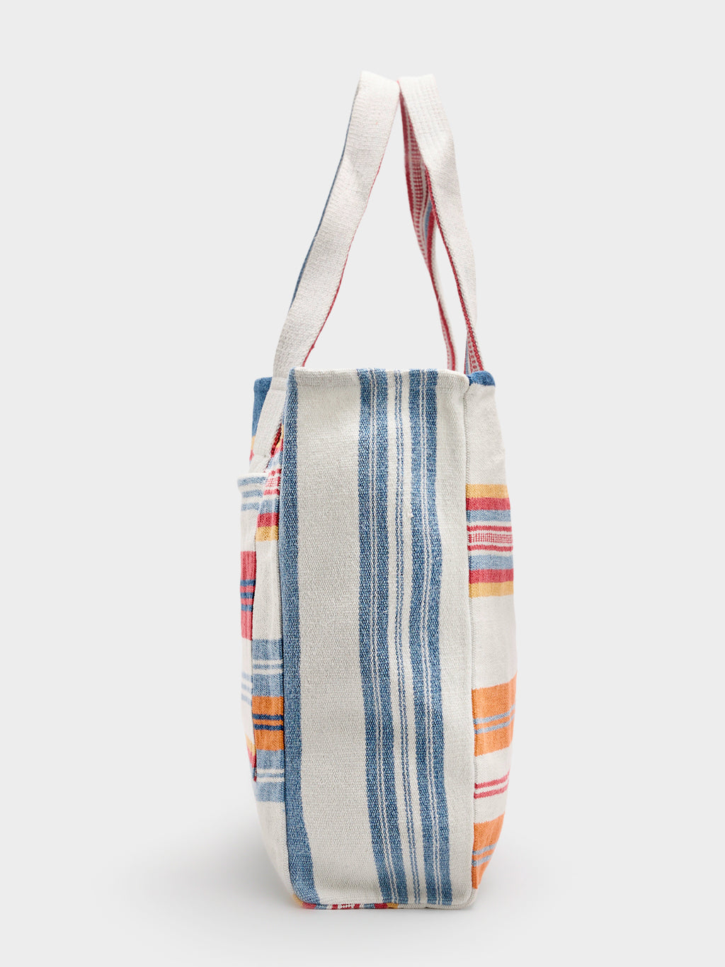 Original Madras Trading Company N°185 Mat Weave Open Top Tote Bag - Saint Bernard