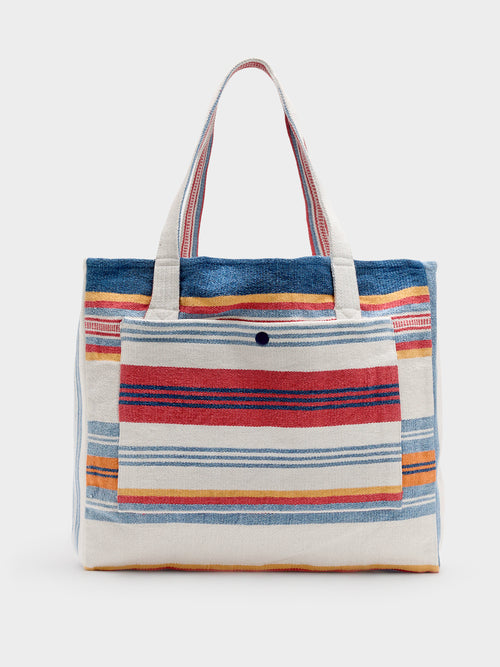 Original Madras Trading Company N°185 Mat Weave Open Top Tote Bag