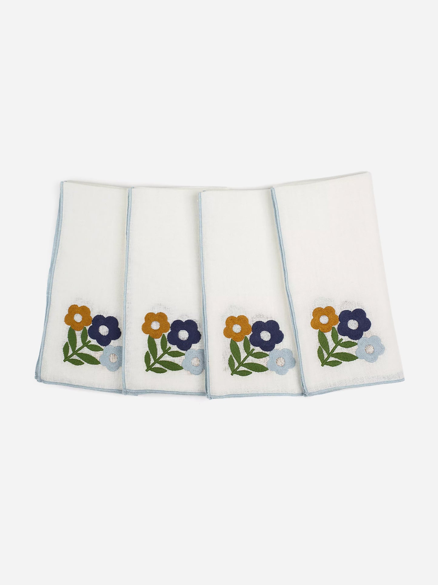 Misette Floral Embroidered Linen Napkin Set