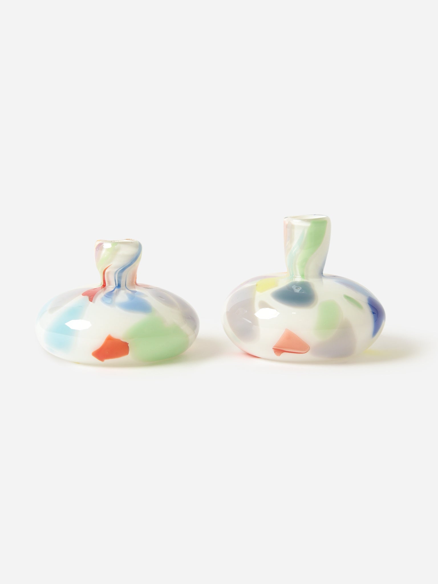 Misette Colorblock Confetti Glass Candleholder Set - Saint Bernard