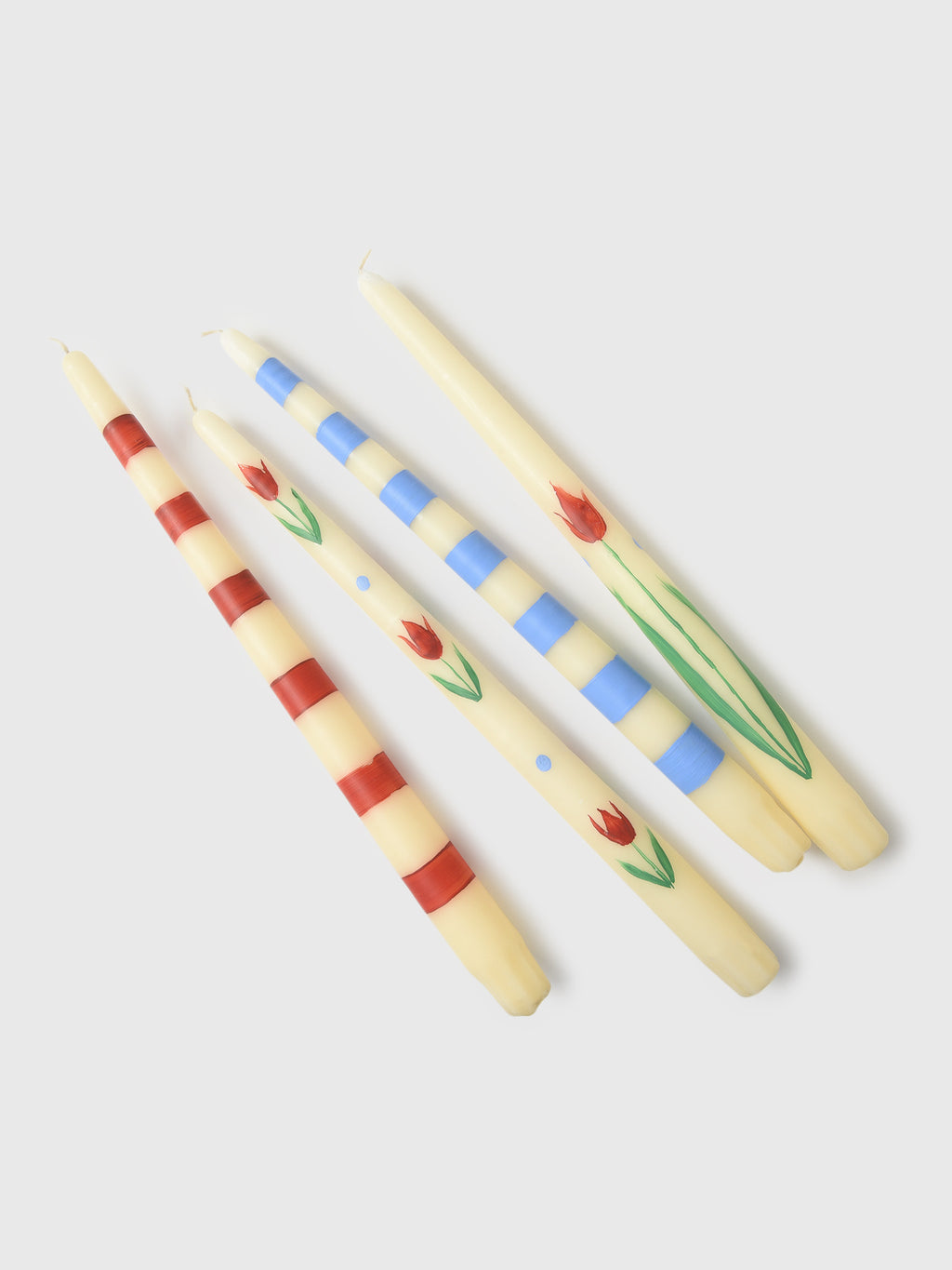 Misette Hand-Painted Taper Candle Set - Saint Bernard