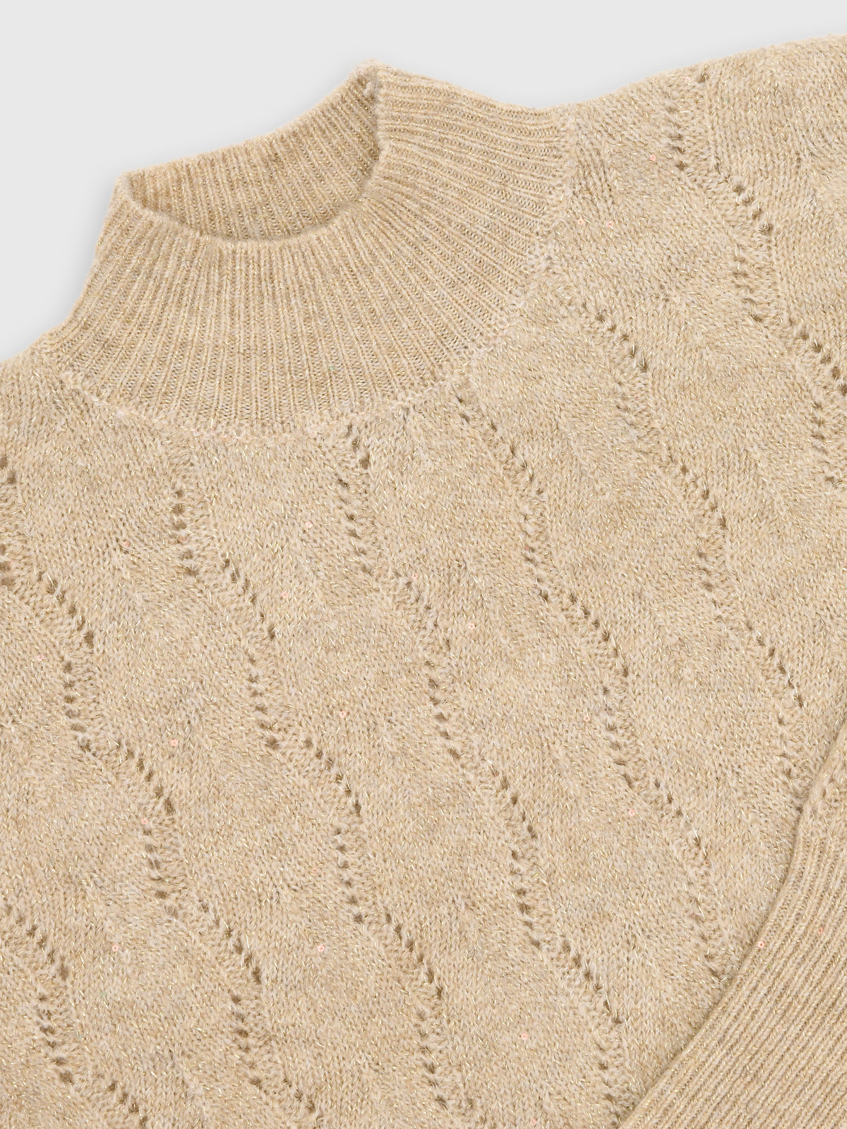 Molly Bracken Girls' Openwork Knit Sweater - Saint Bernard