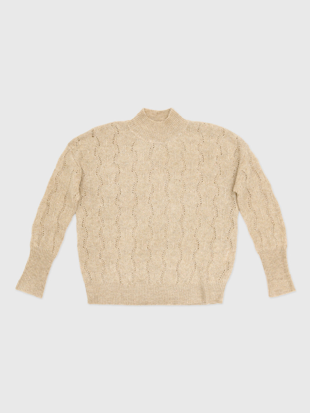 Molly Bracken Girls' Openwork Knit Sweater - Saint Bernard