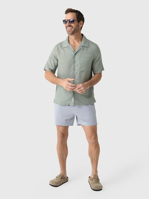 Onia Men's Air Linen Convertible Vacation Shirt
