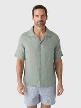 Onia Men's Air Linen Convertible Vacation Shirt - Saint Bernard