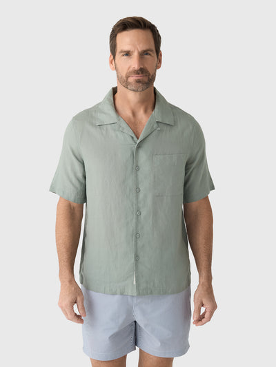 Onia Men's Air Linen Convertible Vacation Shirt - Saint Bernard