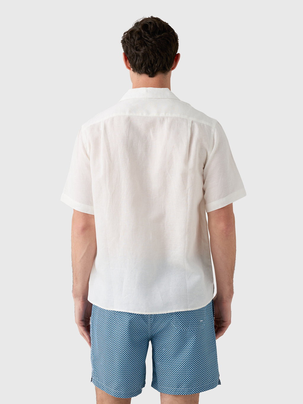 Onia Men's Air Linen Convertible Vacation Shirt - Saint Bernard