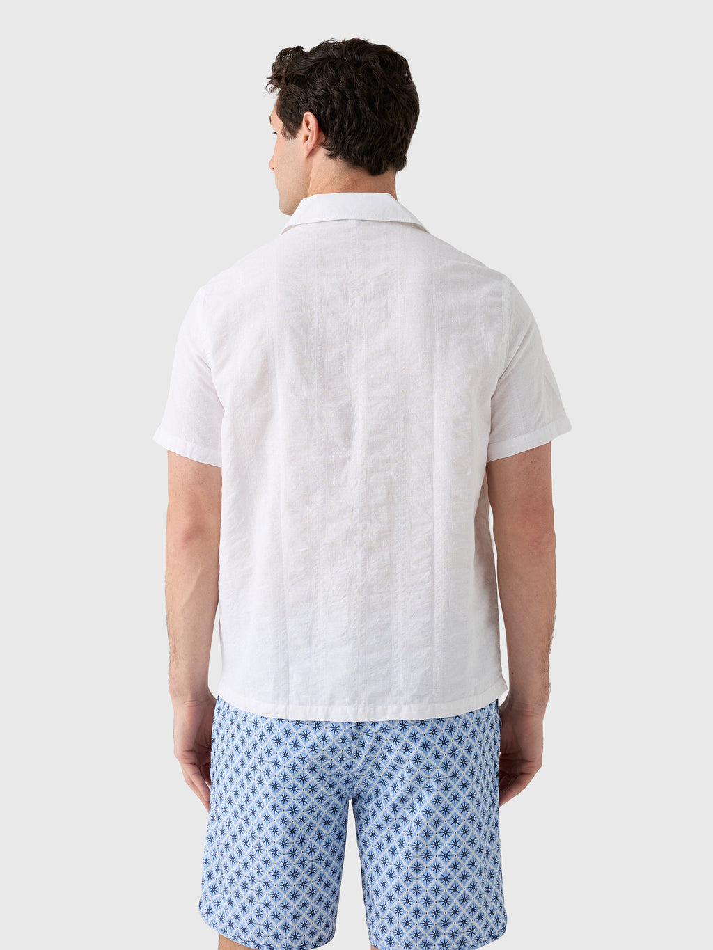 Onia Men's Cotton Linen Pop-Over Polo - Saint Bernard