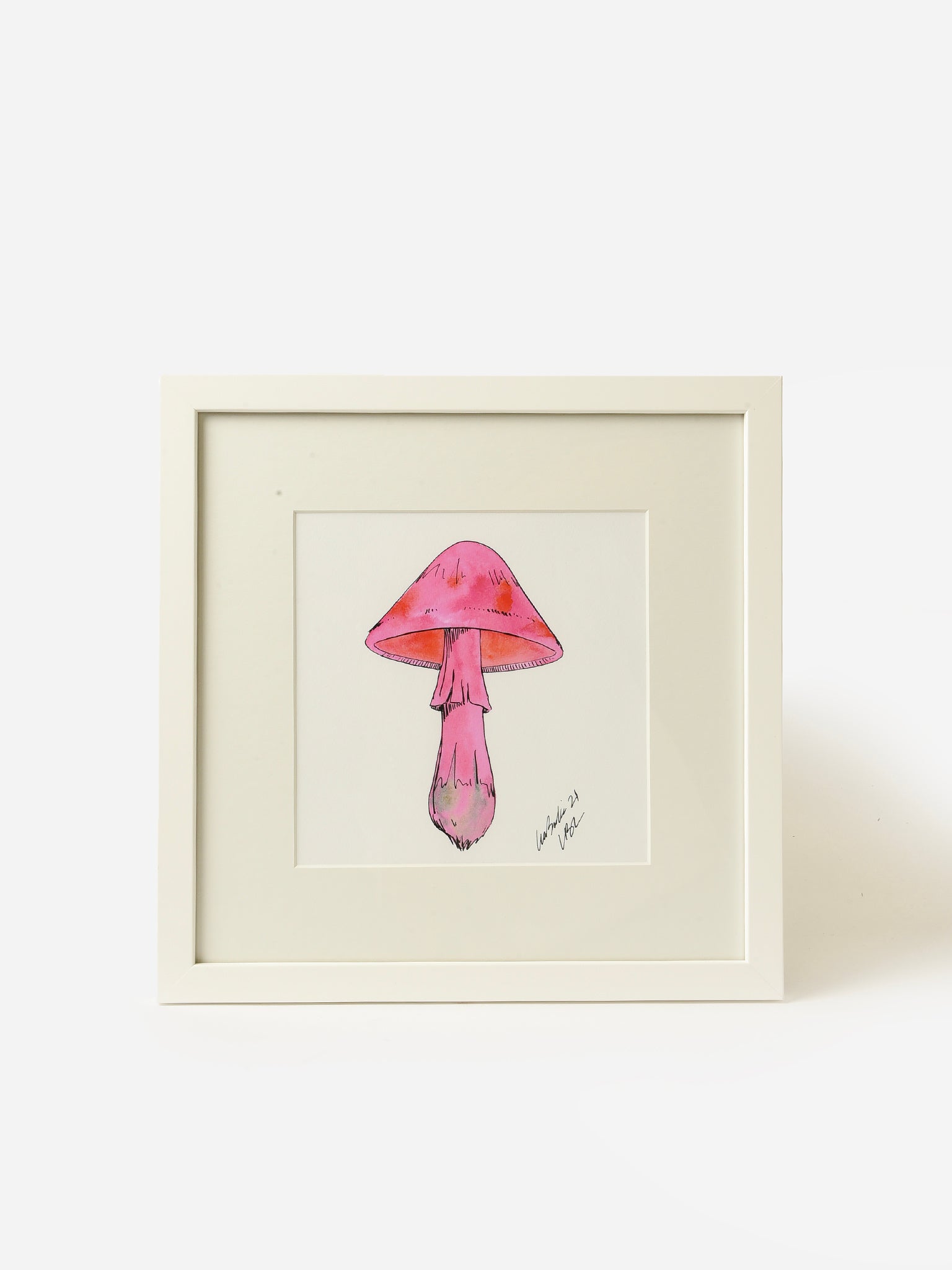 Lia Burke Libaire Mushroom Framed Print - Saint Bernard