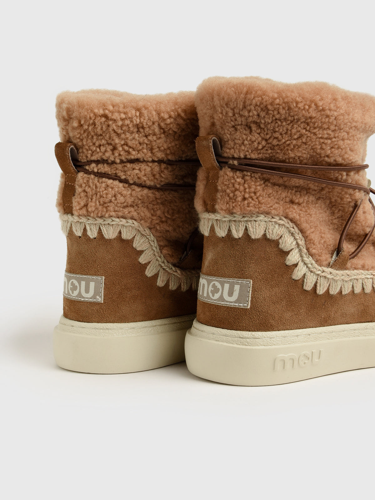 MOU Women's Eskimo Sneaker Bold Scoubidou Lace Boot Saint Bernard