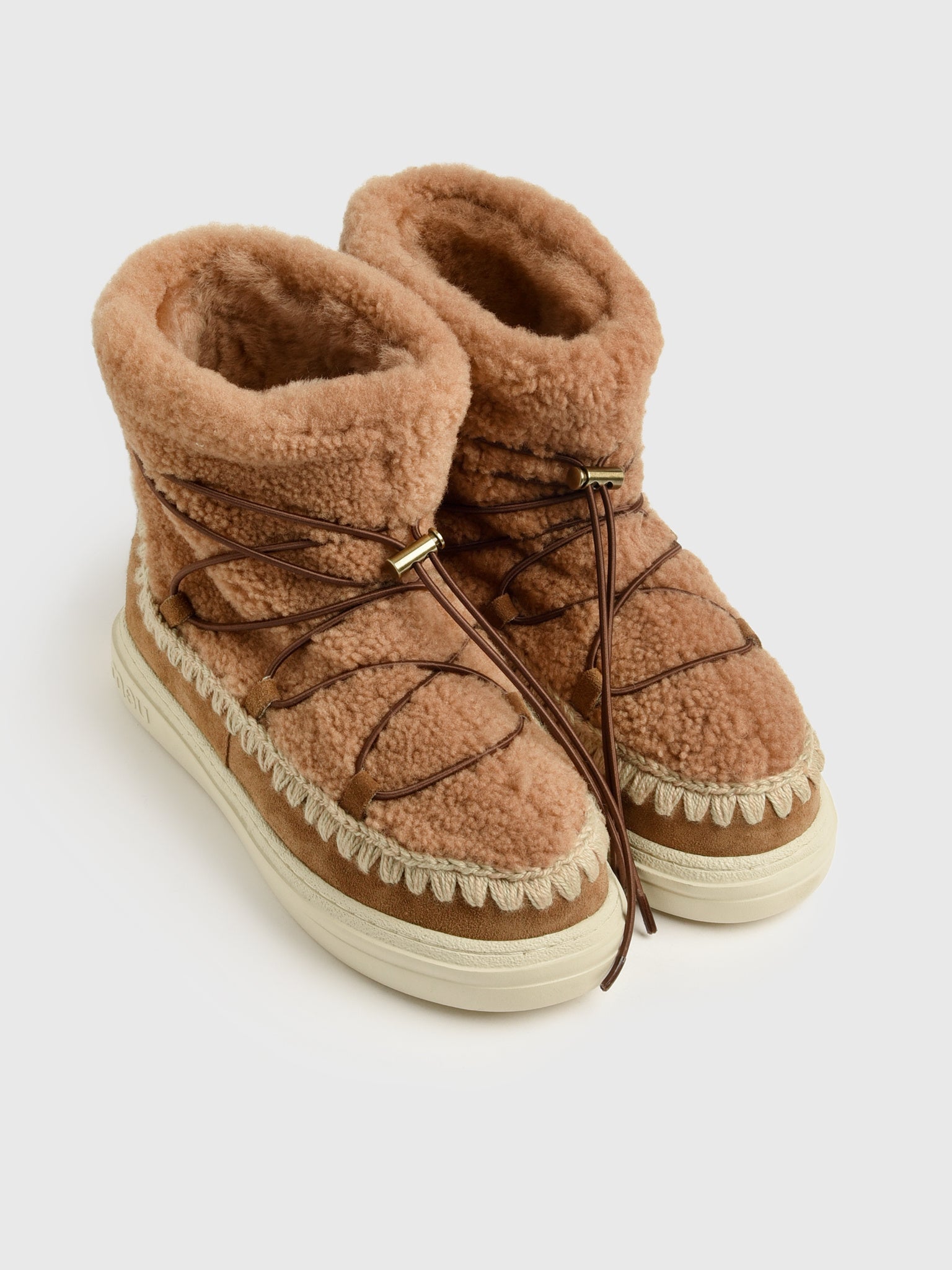 MOU Women's Eskimo Sneaker Bold Scoubidou Lace Boot - Saint Bernard